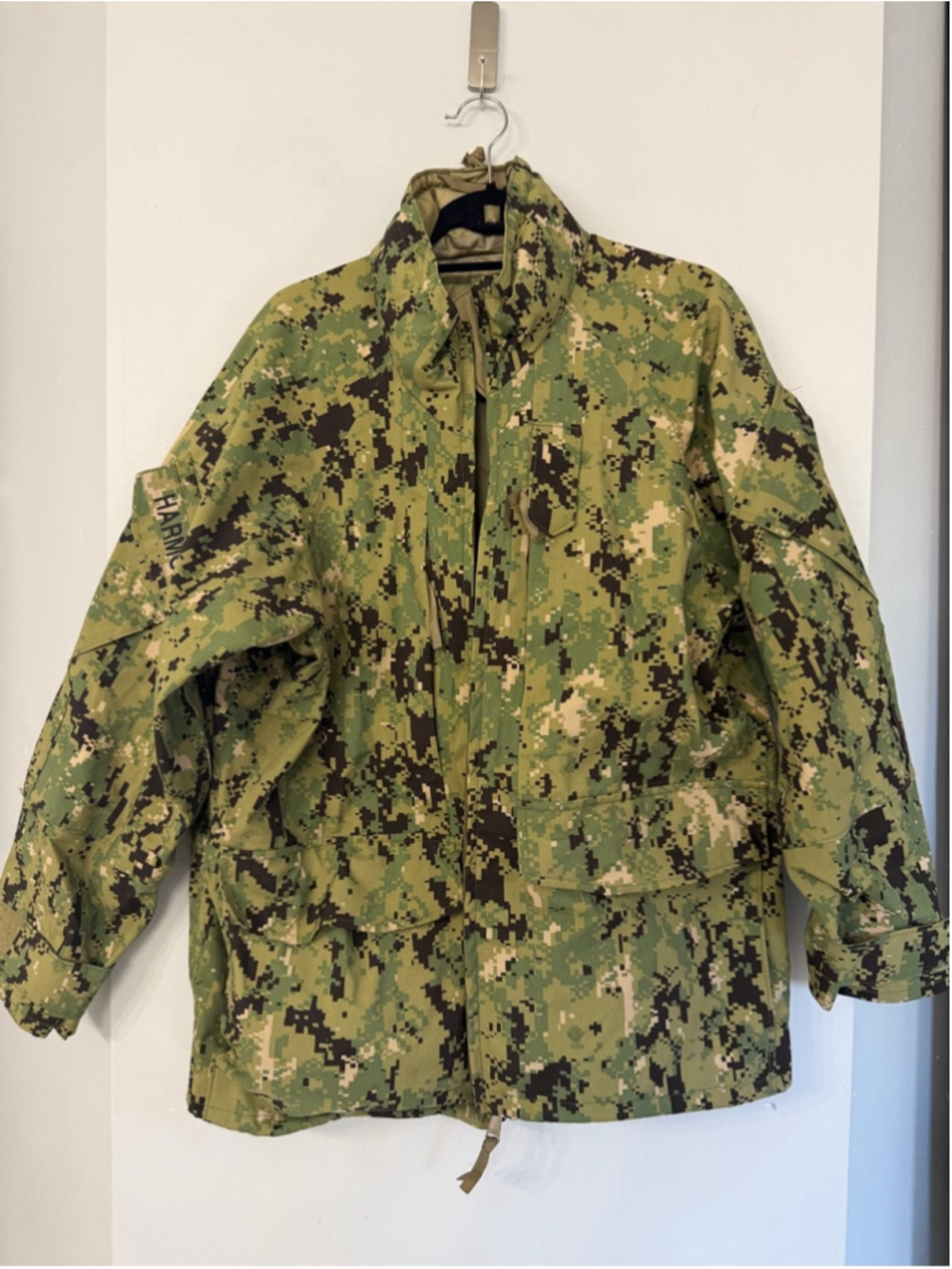 US Navy Type III Working Hooded Parka Size Medium Short Camo Water Repellent